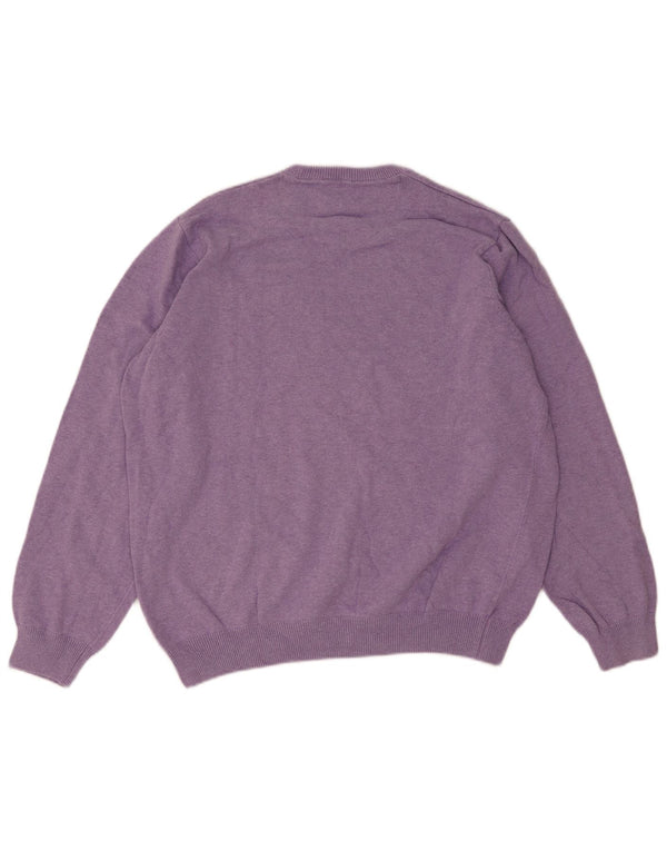 Marks & Spencer Herre sweater med rund hals XL Lilla bomuld