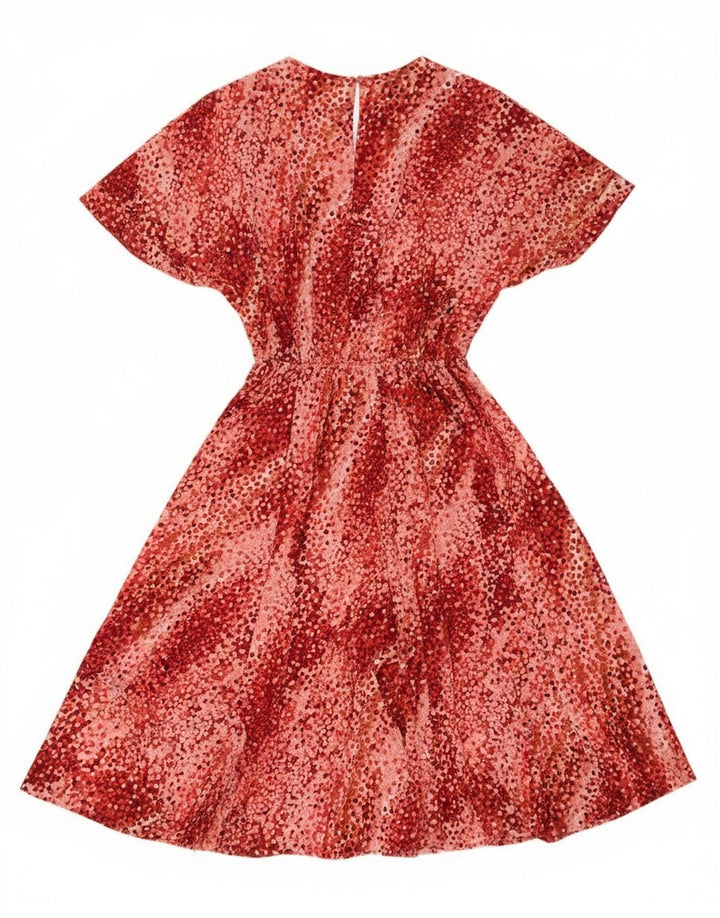 Vintage Dame A-Line Kjole IT 50 XL Burgundy Plettet