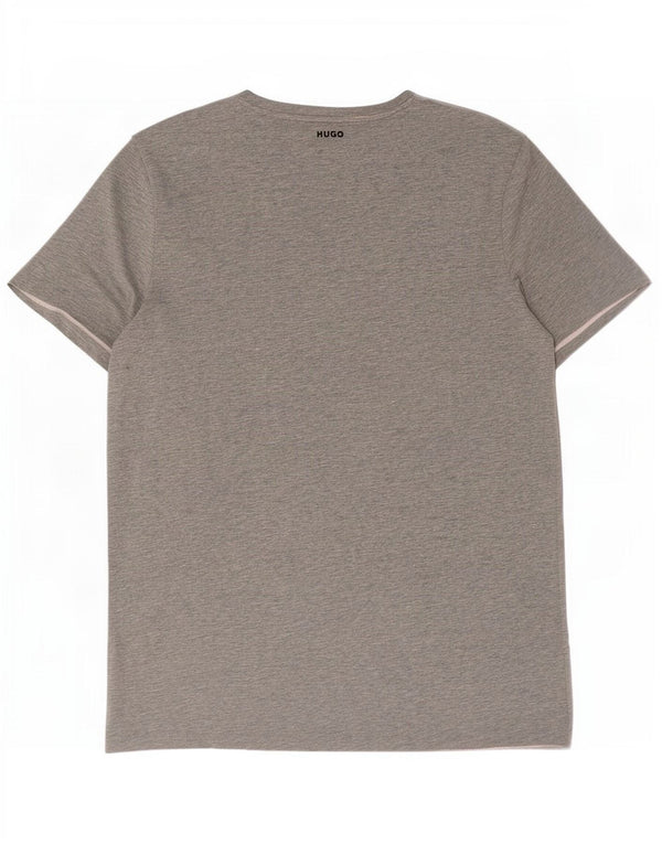 Hugo Boss Herre T-Shirt Top Medium Grå