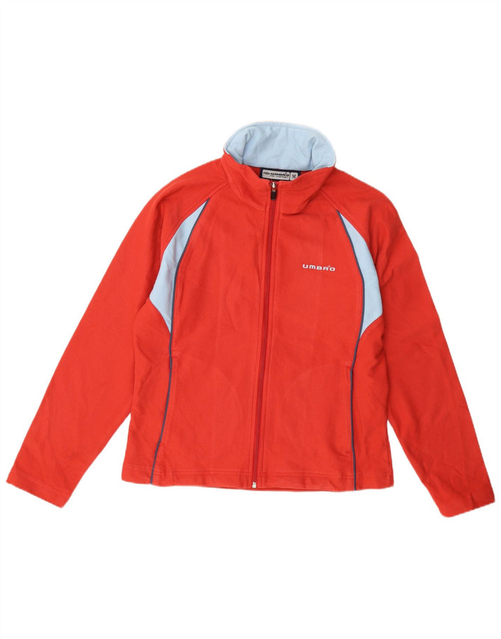 Umbro træningsdragt topjakke til kvinder UK 14 Medium Rød Colourblock Polyester