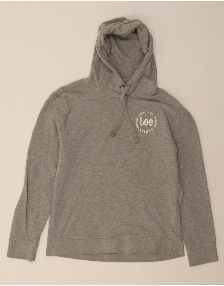 LEE Mens Graphic Regular Fit Hoodie Jumper Small Grey Cotton Vintage Lee and Second-Hand Lee from Messina Hembry 