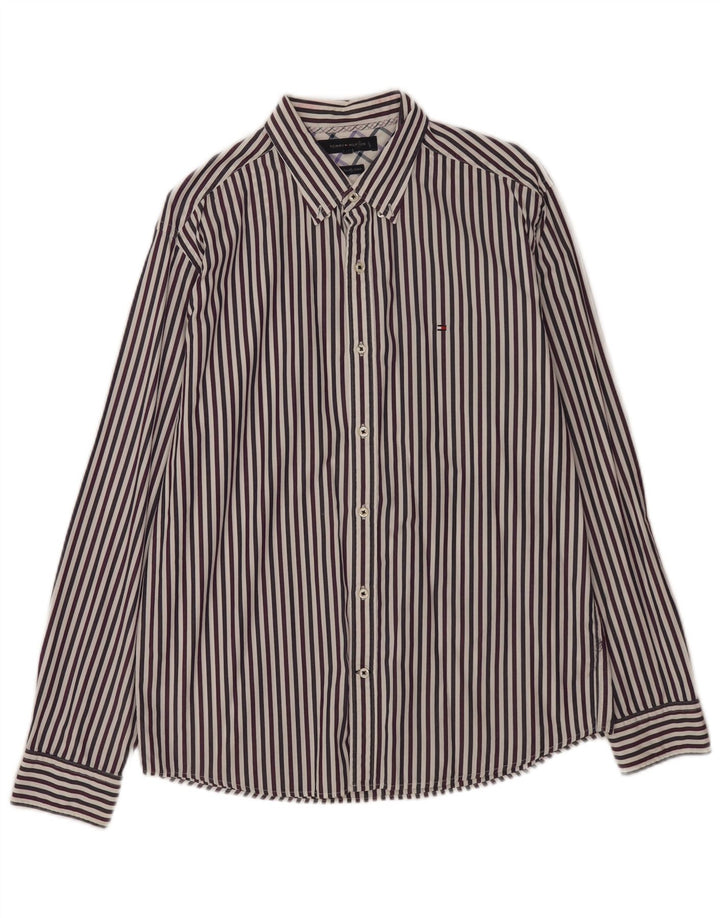 Tommy Hilfiger Herreskjorte Stor flerfarvet stribet bomuld