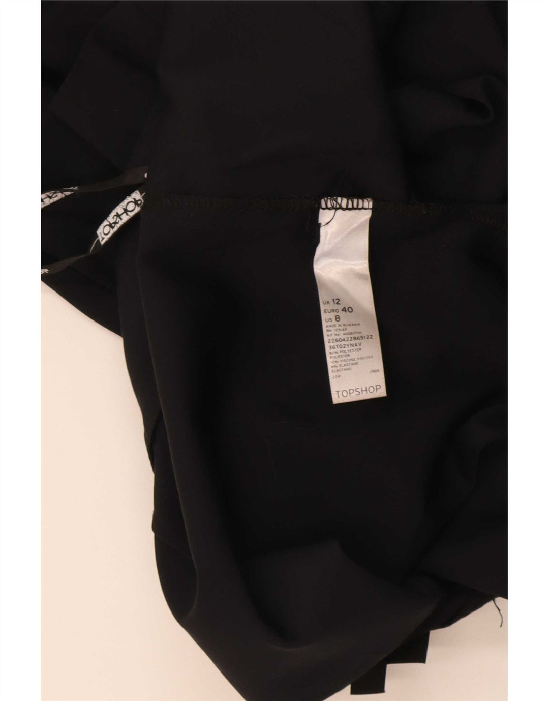 Topshop Womens Pegged Chino Shorts UK 12 Medium W30 Black Polyester