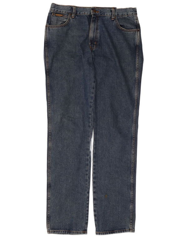 Wrangler Herre Texas Straight Jeans W34 L34 Blå Bomuld