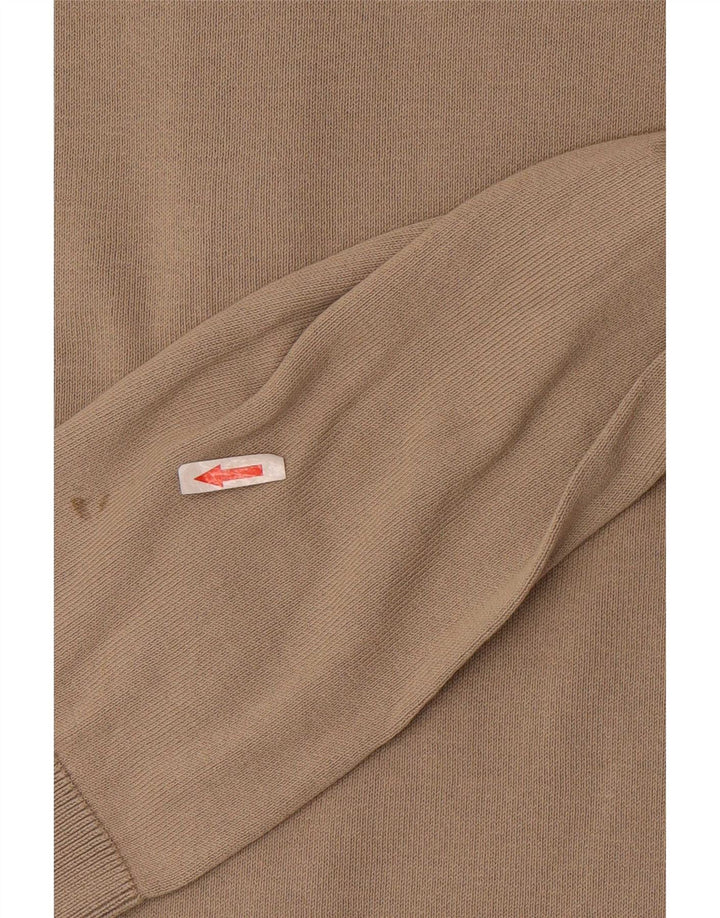 Lacoste Herre Cardigan Sweater Størrelse 10 5XL Beige Bomuld