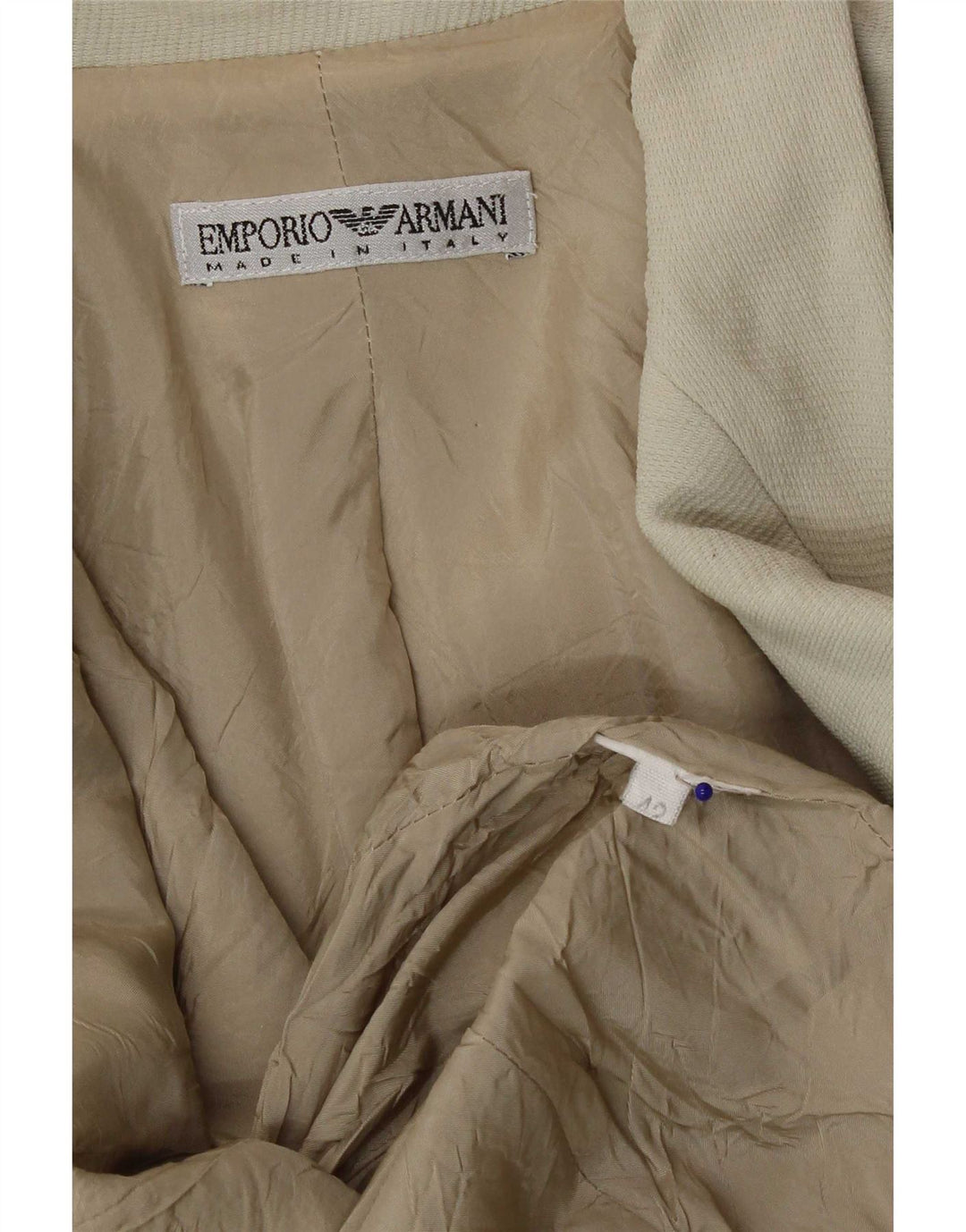 Emporio Armani Dame 1-knaps blazerjakke IT 42 Medium Grøn