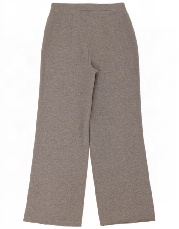 Zara Womens Tracksuit Bukser med brede ben UK 12 Medium Grey Polyester