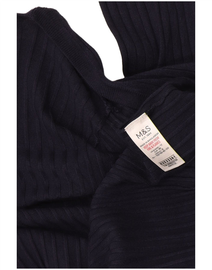 Marks & Spencer Dame Longline Cardigan Sweater UK 12 Medium Navy Blue