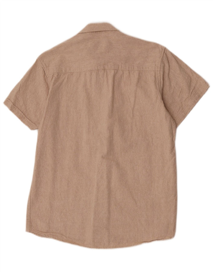 Wrangler Kortærmet Herreskjorte Stor Beige Bomuld