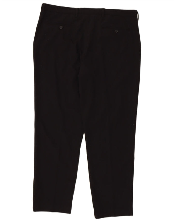 NAUTICA Mens Slim Suit Trousers W38 L30 Black Polyester