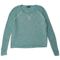 TOMMY HILFIGER Womens Oversized Boat Neck Jumper Sweater UK 10 Small Blue