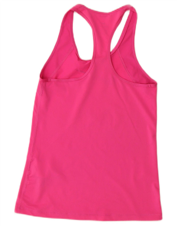 Nike Dame Dri Fit Grafisk Vest Top UK 4 XS Pink Polyester