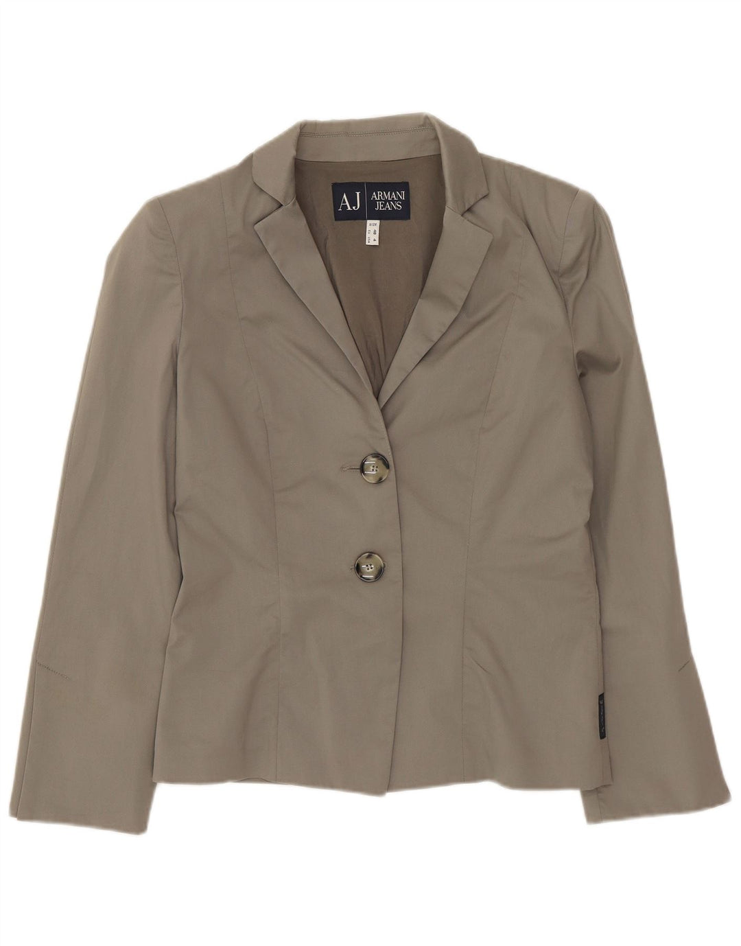 Armani Jeans Dame 2-knaps blazerjakke EU 40 mellemgrå bomuld