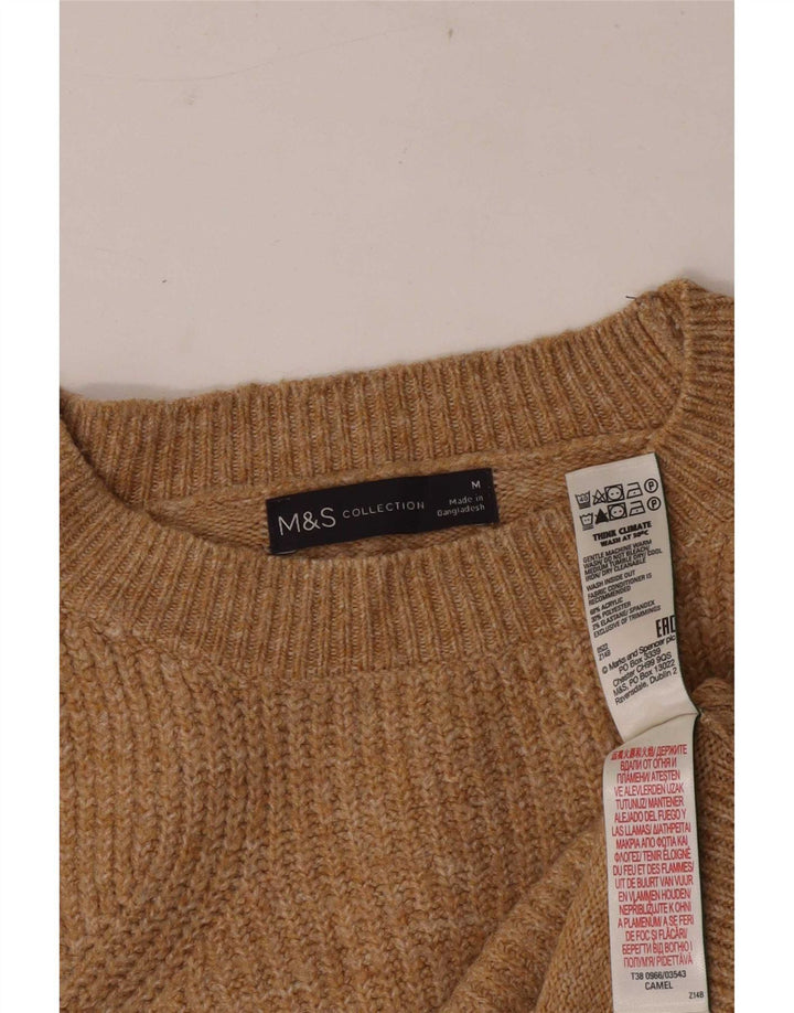 Marks & Spencer Dametrøjetrøje med rund hals DK 14 Medium Brun Flecked