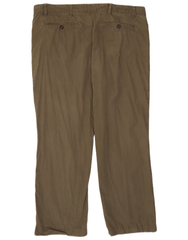 Marks & Spencer Mens Autograph Straight Chino Trousers W40 L29 Khaki Cotton
