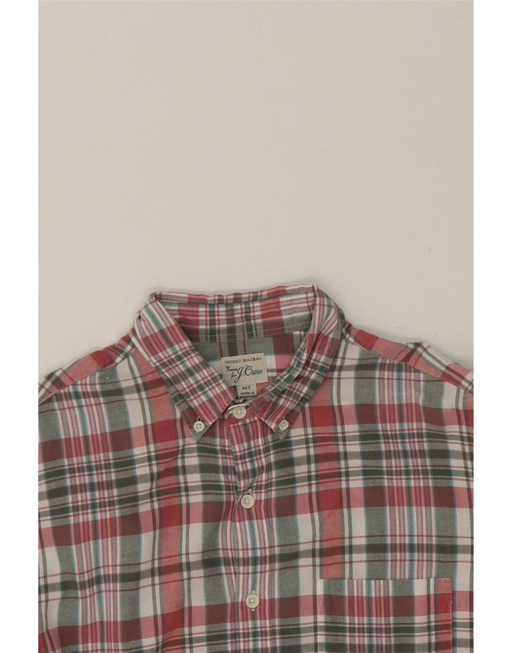 J. CREW Mens Shirt Medium Pink Check Cotton Vintage J. Crew and Second-Hand J. Crew from Messina Hembry 
