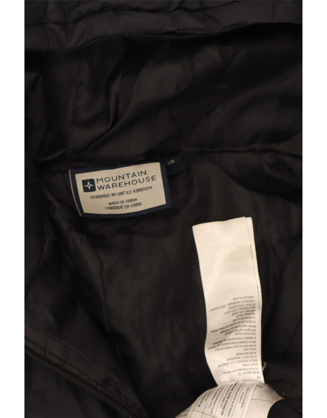 Mountain Warehouse Herre hættepolstret jakke UK 40 Stor sort nylon