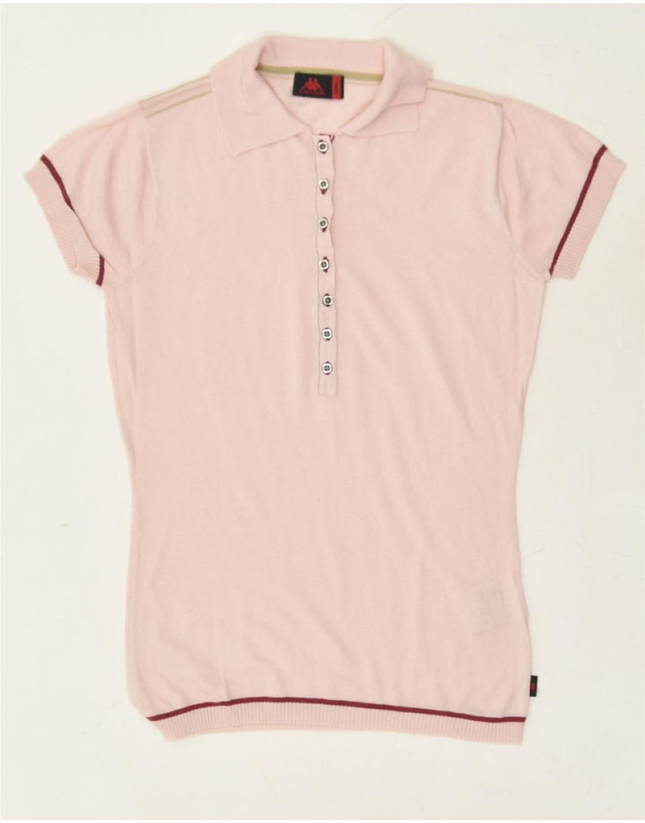 KAPPA Womens Polo Shirt UK 10 Small Pink Cotton | Vintage Kappa | Thrift | Second-Hand Kappa | Used Clothing | Messina Hembry 