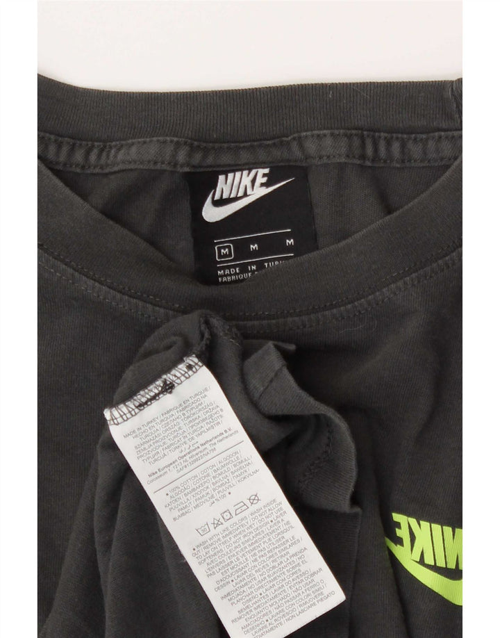 Nike grafisk T-shirt top mellem grå bomuld til mænd