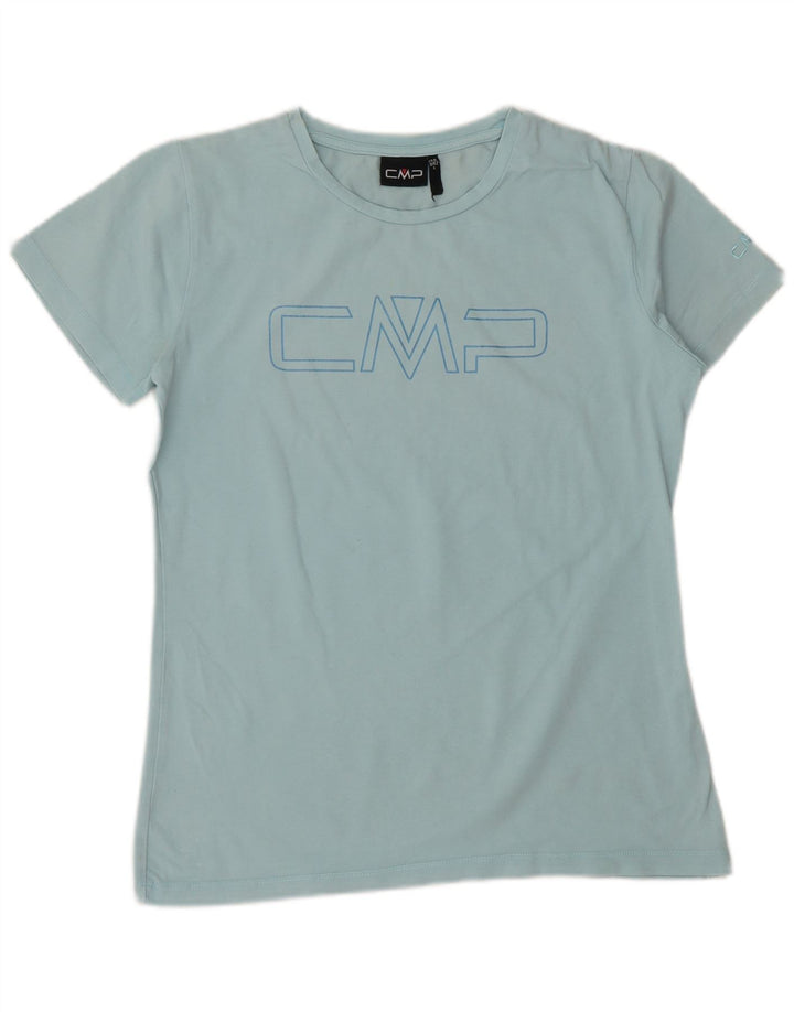 CMP Dame Grafisk T-Shirt Top EU 42 Stor Blå