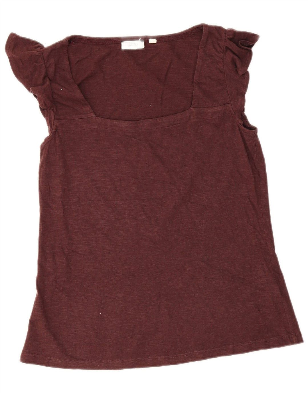Fat Face Dame Bluse Top UK 10 Lille Bourgogne Bomuld