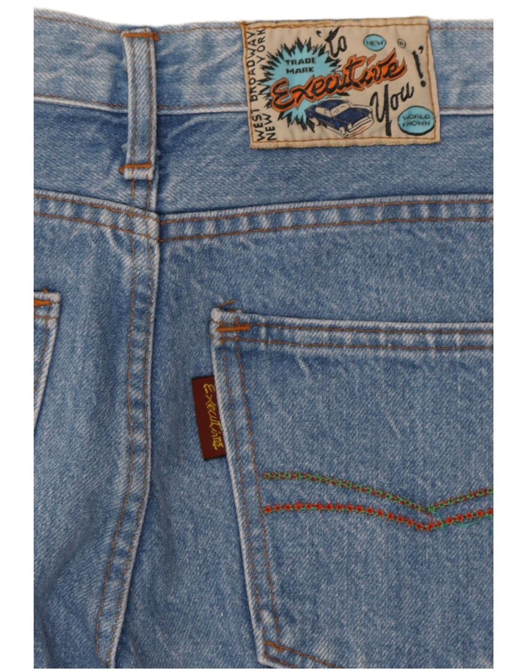 Vintage Kvinders Crop Tapered Jeans W28 L25 Blå