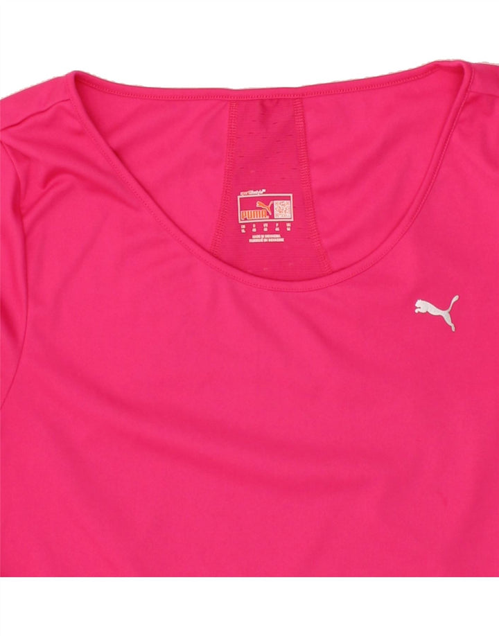 PUMA Womens T-Shirt Top UK 16 Large Pink Polyester Vintage Puma and Second-Hand Puma from Messina Hembry 