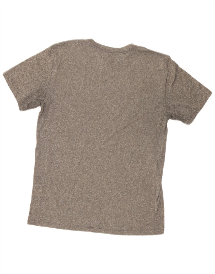 Nike Dame Dri Fit Grafisk T-Shirt Top UK 14 Medium Grey Polyester