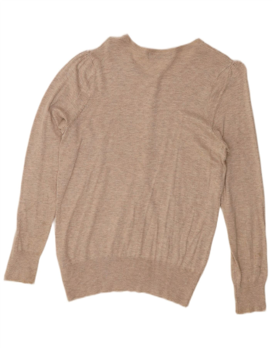 Marks & Spencer Dame Cardigan Sweater UK 14 Medium Beige Flecked Viscose