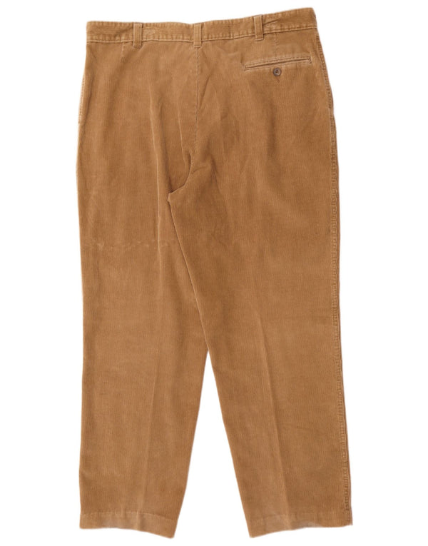 Marks & Spencer Herre Pegged Corduroy Bukser W38 L29 Brun Bomuld