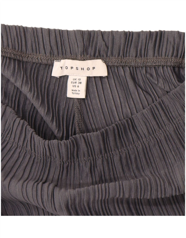 TOPSHOP Dame træningsdragt med brede ben bukser UK 10 Lille grå polyester