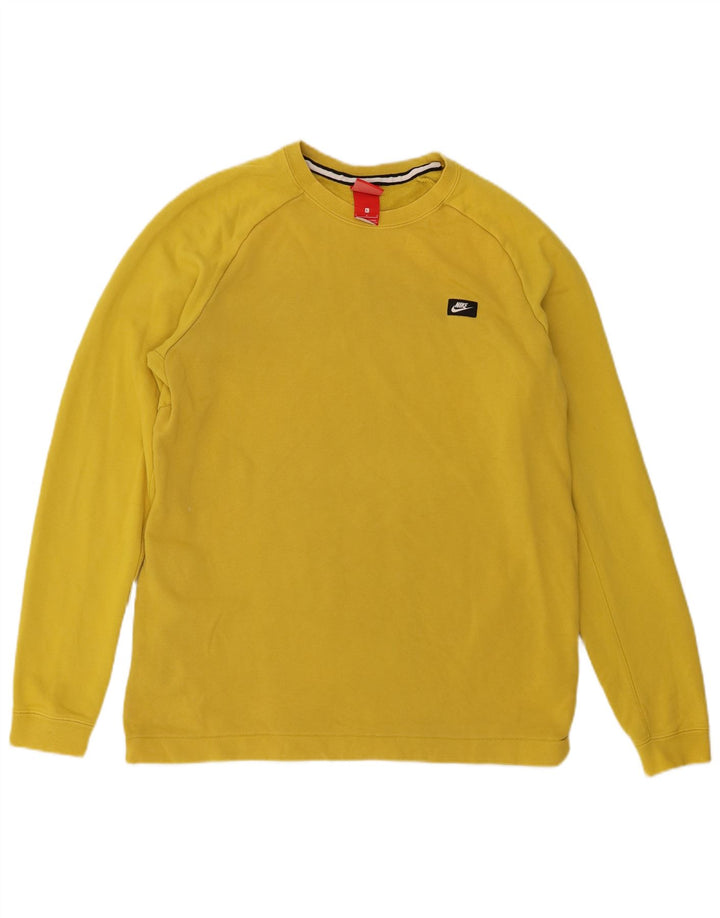 Nike Sweatshirt til mænd, stor gul bomuld
