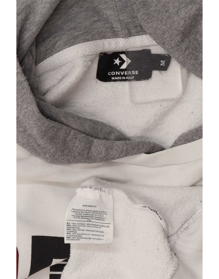 Converse Grafisk hættetrøje til mænd Medium Hvid Colourblock Bomuld