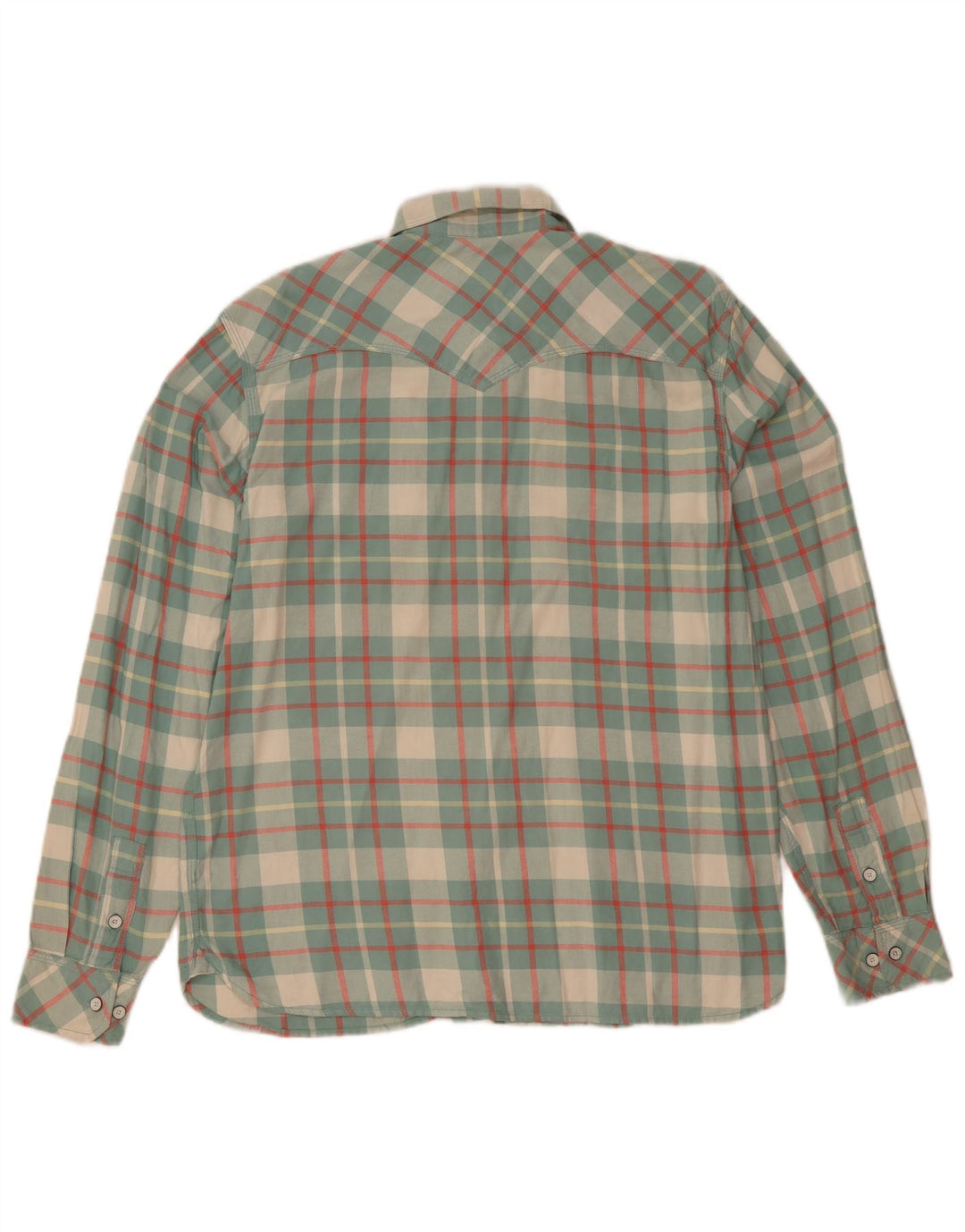 Levi's herre flannelskjorte stor grøn ternet bomuld