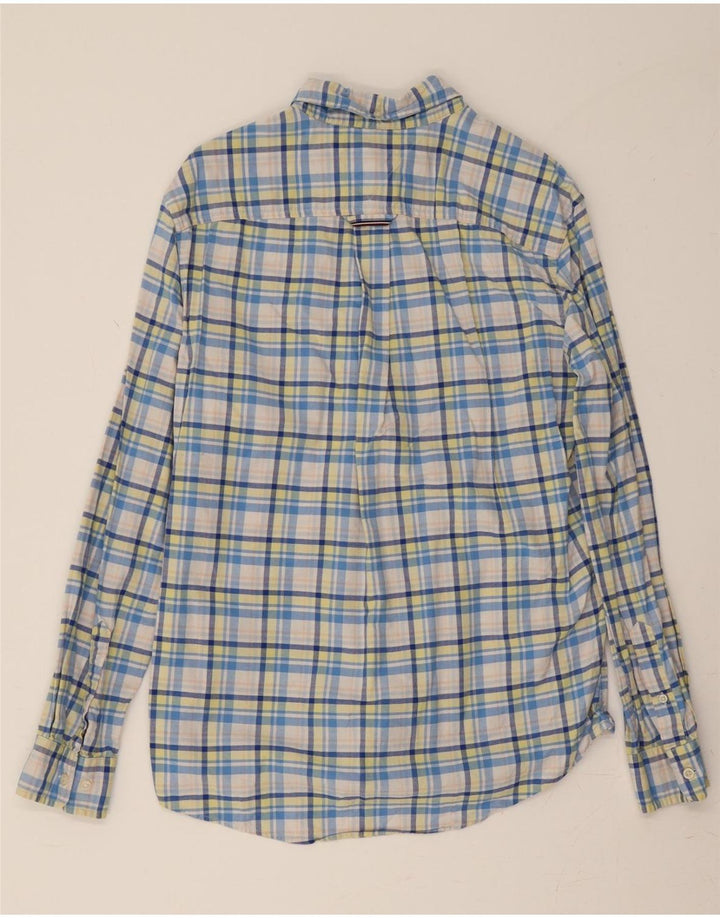 TOMMY HILFIGER Mens Shirt Large Blue Check Cotton Vintage Tommy Hilfiger and Second-Hand Tommy Hilfiger from Messina Hembry 