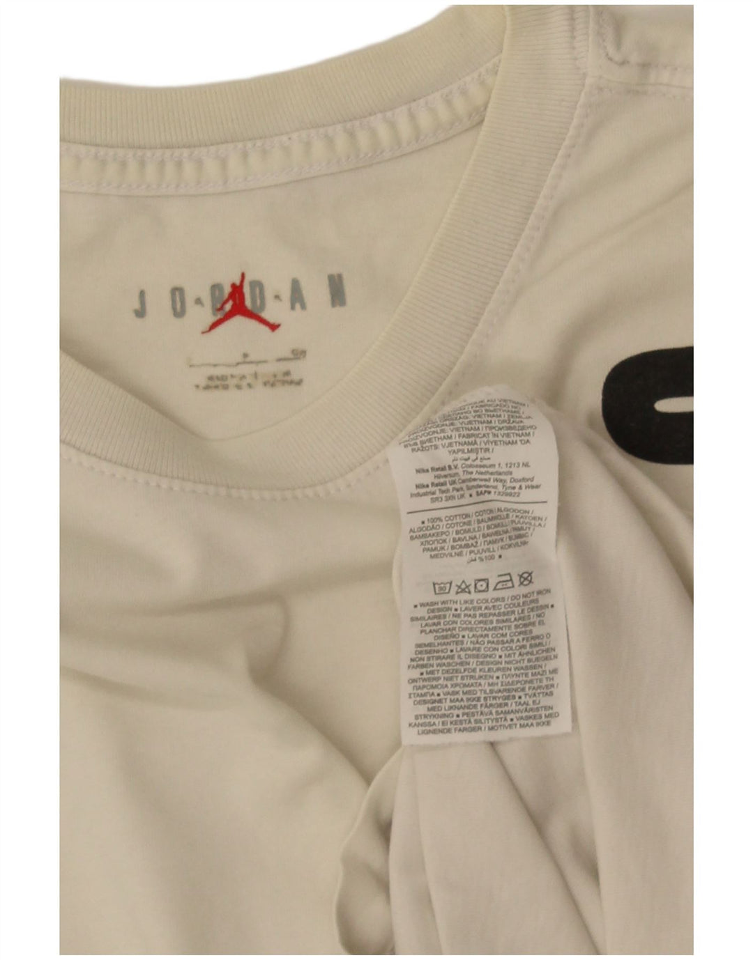 Jordan Herre grafisk T-shirt top lille off white bomuld
