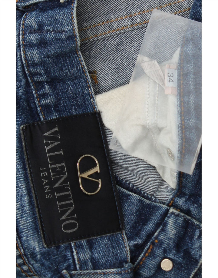 Valentino lige jeans til kvinder W34 L31 blå bomuld