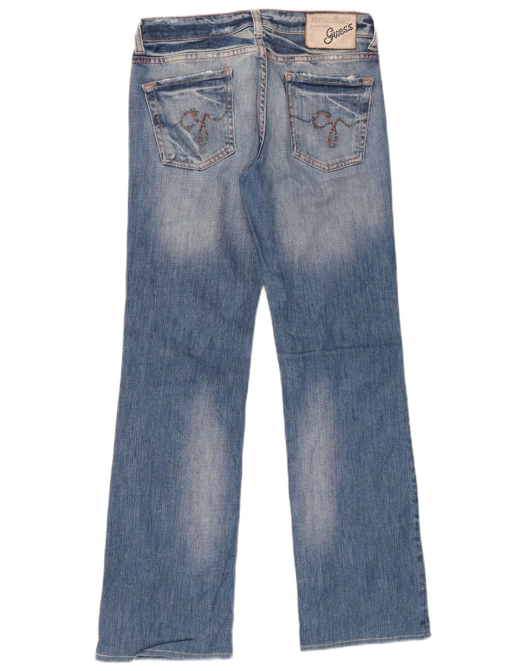 GUESS Lige jeans til kvinder W26 L29 blå bomuld