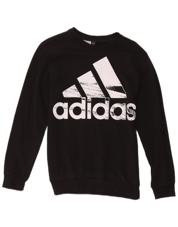 Adidas Boys Graphic Sweatshirt Jumper 13-14 år Sort Bomuld