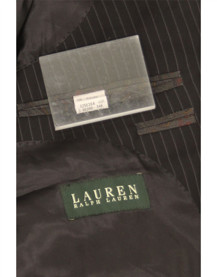 Ralph Lauren Herre 2-knap blazerjakke UK 46 2XL Sort nålestribet uld