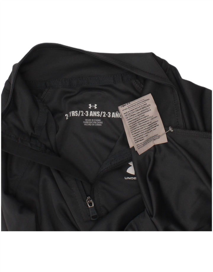 Under Armour Boys Zip Neck Pullover Træningsdragt Top 2-3 år Grå Polyester