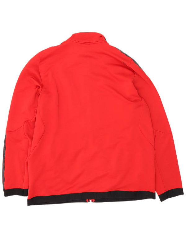 Adidas Mens Climalite Tracksuit Top Jacket 2XL Red Polyester