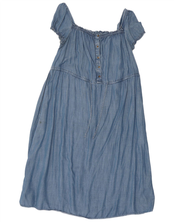 Marks & Spencer Dame Maxi Dress UK 16 Large Blue Lyocell