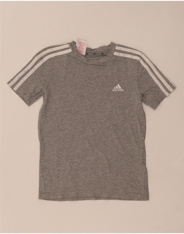 Adidas drenge grafisk t-shirt top 7-8 år grå bomuld