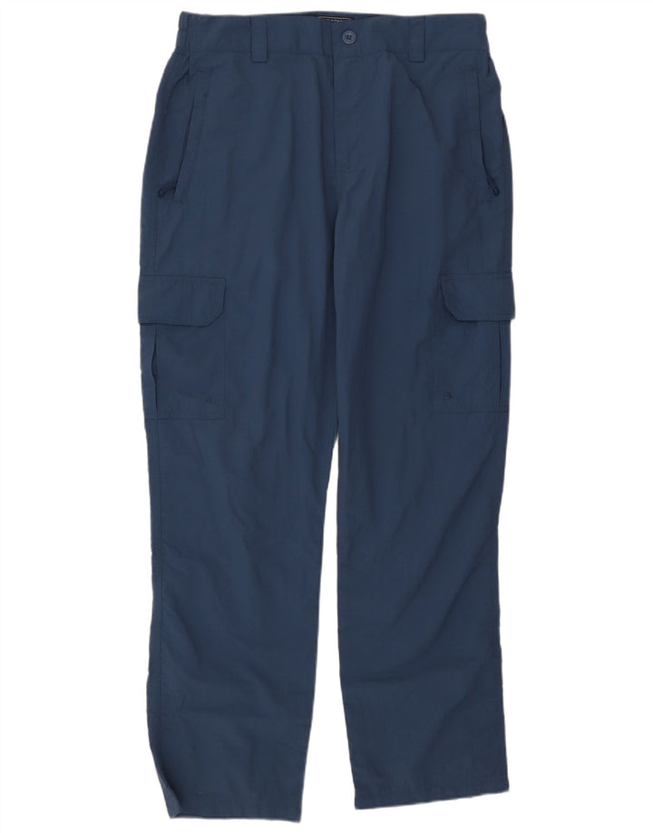 Mountain Warehouse Herre Straight Cargo Bukser W34 L29 Navy Blue Nylon