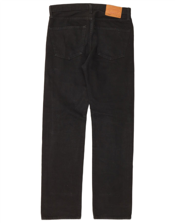 Levi's Herre 501 lige jeans W31 L32 sort bomuld
