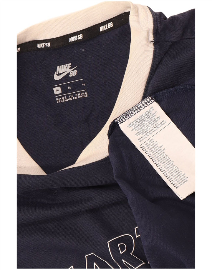 NIKE grafisk t-shirt til mænd, medium marineblå bomuld