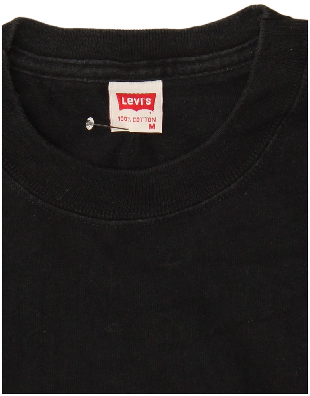 LEVI'S Herre T-Shirt Top Medium Sort Bomuld