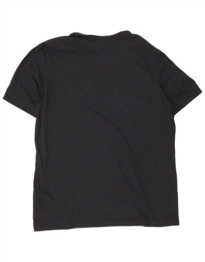 Nike Herre Dri Fit Grafisk T-Shirt Top Stor Sort Bomuld
