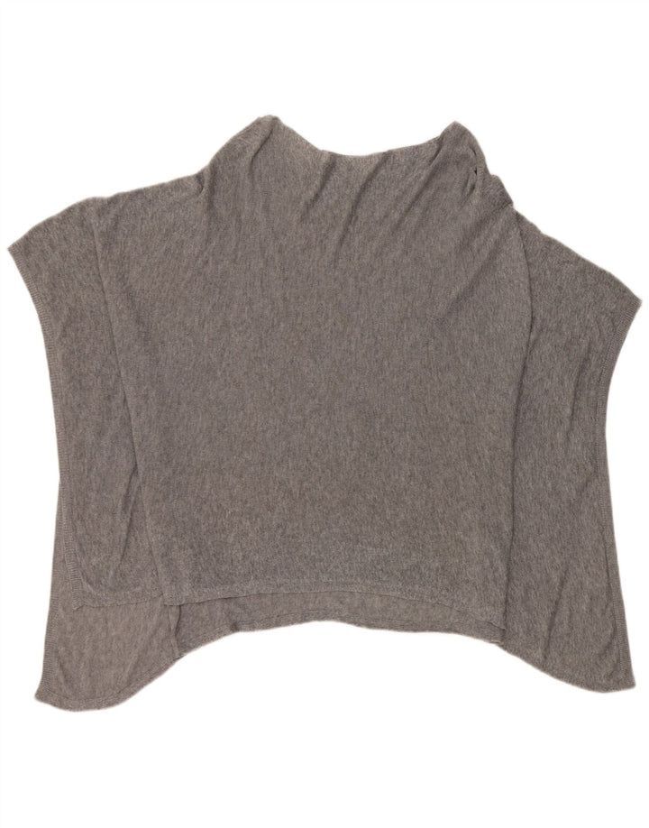 Stiksav Dame Poncho Jumper One Size Grå Flecked Lyocell